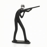 Abstract Woman Sculpture Matte Black Abstract Figure Elegant for Art Lovers