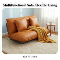 Adjustable Sleeper Loveseat Converts to Bed Floor Sofa Wide Two-Person Seat