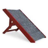 Dog Ramp with Adjustable Height for Small and Pets, Solid Wood Pet Steps for Sofa and Bed Access, Non-Slip Surface