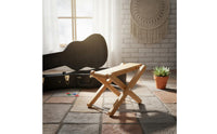 Solid Wood Wooden Guitar Footstool Stable Adjustable Guitar Foot Pedal Ergonomic Music Accessory Foldable for Performance, Practice