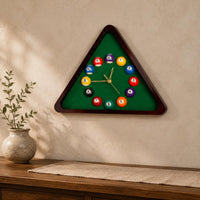 Billiards Triangle Clock Framed Triangle Billiards Clock Decorative House Decoration