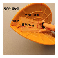 Semi-Round Sanding Holder Long Handle Corner Sanding Pad Holder Plastic Body