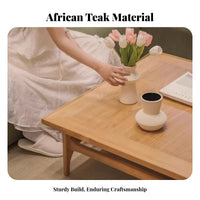 Block Leg Coffee Table Wabi-Sabi Design Household Furniture Minimalist sturdyDuty for Homeowners, Interior Designers, Bedroom