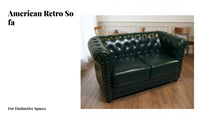 Tufted Nailhead Sofa Retro Design Tufted Back Couch Elegant Design Booth Seating for Restaurant Owners, Interior Designers, Cafe, Lounge Area, Office