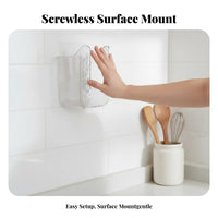 Drillno-Drill Mounting Adhesive Wipe Holder No Drilling Required Adhesive Wipes Holder Multi-Purpose Bathroom Accessory Versatile Use for Renters, Homeowners, Parents, Kitchen, Toilet, Bedroom, Nursery
