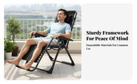 Folding Woven Lounger Portable Adjustable Sun Lounger High Weight Capacity