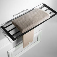 Matte black 304 steel bathroom shelf