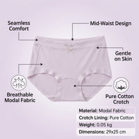 Underwear Women with 100% Gusset and Functional Design, Soft Modal Material Ladies Knickers for Ventilated Comfort