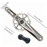 Slim Profile Mountain Bike Crankset Machined Metal 29 Mm Spindle Crankset Angular Design Crank Set 3-Bolt