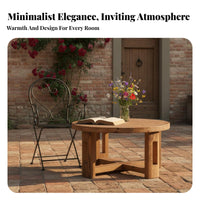 Round Pedestal Table Waterproof Round Tripod Table Modern Design Sturdy Construction for Renters, Adults, Patio, Garden, Balcony