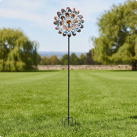 Metal Wind Rotator Decorative Yard Stake Rotator Easy to Assemble Exterior Ornament for Outdoor