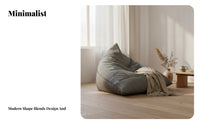Abstract Face Lounge Seat Wabi-Sabi Aesthetic Single Sofa Minimalist aesthetic Lowheight for Renters, Small Spaces