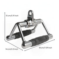 Knurled V-Shaped Handle Non-Slip V Bar Attachment Multi-Functional Row Handle Versatile for Home Gym