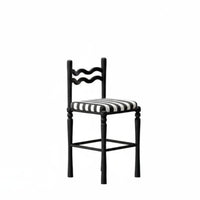 Wooden Bar Chair with Woven Seat French Retro design Counter Stool dense Wood Frame Sturdy Construction for Cafe, Restaurant