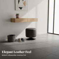 360-Degree rotate Round Rotating Footrest Multi-Functional Round Upholstered Ottoman Multifunctional Vanity Seat Thick Sponge pad for Adults, Homeowners, Home Decorators, Living Room, Entryway, Bedroom, Office