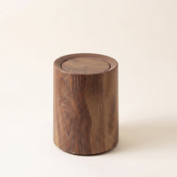 Wood Grain Trash Can Sturdy Cylindrical Trash Can Compact for Office