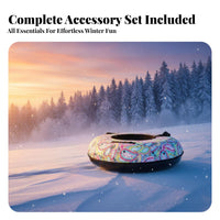 Inflatable Snow Tube Wear-Resistant Winter Sledding Tube Cold Resistance
