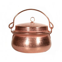 Hammered Copper Pot Handmade Wide-Bellied Copper Pot Easy to Clean for Gas Stove