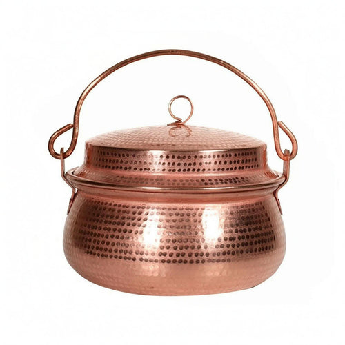Hammered Copper Pot Handmade Wide-Bellied Copper Pot Easy to Clean for Gas Stove