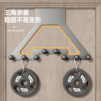 No-Drill Over-the-Door Wall Mounted Storage Rack with Hooks