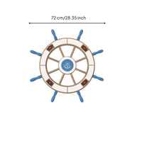 Ship Wheel with Rope Distressed Ship Wheel Rustic for Entryway, Cafe