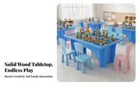 Construction Block Table Youngster Design Multi-Activity Play Table Educational for Preschoolers, Young Children, Childcare Facility, Kindergarten