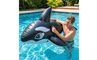 Inflatable Whale Seat Inflatable Giant Inflatable Whale Heavy-Duty Pool Seat with Handle Stable for Beach