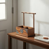 Wooden Key Holder Handmade Elephant Storage Box Custom-Crafted for Desktop