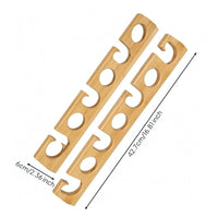 2 Pieces Bamboo Fishing Rod Rack Natural Wood Finish Fishing Rod Rack