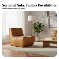 Configurable Corner Couch Diamond-Quilted Texture U-Shaped Configurable Sofa Set Ergonomic Support Reversible Chaise