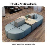 Flexible Arrangement Configurable Bench System Modular Design Public Seating Wear-Resistant Lobby Furniture High-Density Cushion for Interior Designers, Apartment Dwellers, Library, Lounge Area, Waiting Room, Retail Shop