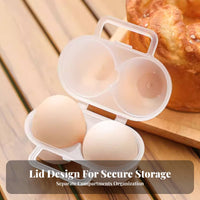 6-ovoid food holder excursion Case Shockproof Household Storage With Lid for Outdoor, Home Cooks