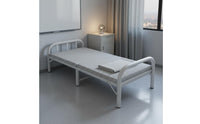 Folding Metal Bed Quiet Design Single Folding Bed Frame No Assembly Required Portable Cot for Office, Dorm Room