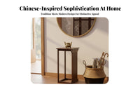Multi-Tier Bamboo Display Rack New Chinese aesthetic Plant Stand Floor-Standing