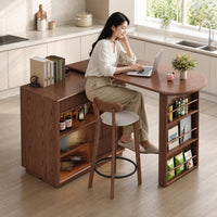 kitchen island with dining table