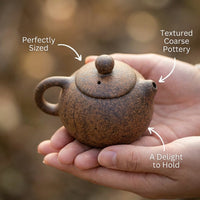 Small Rustic Tea Pet Sculpture, Artisanal Tea Pet Figurine, Rustic Tea Pet Decor, Tea Table Decor Tea Pet, Handmade Coarse Clay Tea Pet Ornament
