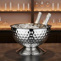 Stainless Steel Ice Bucket Thickened Champagne Bucket Easy to Clean Insulated Ice Tub for Ktv, Bar