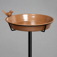 Garden Art Feeder, Outdoor Feeding Station, Weather Resistant Metal Construction, Sturdy Ground Insert for Wild Birds