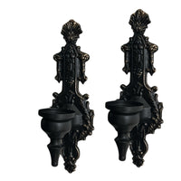 American Vintage Wall-Mounted Iron Candle Holder, Rustic Country Home Decor