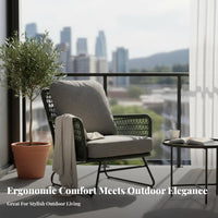 3 Pieces 3-Piece Balcony Bistro Set Highspine Design 3-Piece Wicker Seating Relaxing Comfort Includes Seat pads for pairs