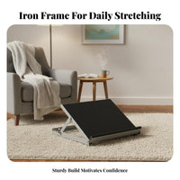 Heavy-Duty Steel Construction Metal Calf Stretcher Non-Slip Surface Standing Stretch Incline Board Stable & Secure Leg Stretching Board Portable for Runners, Athletes, Seniors, Home, Gym, Office