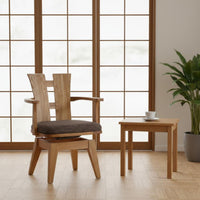 Spindle rear rotating Armchair With Armrests Upholstered rotating Chair for Bedroom