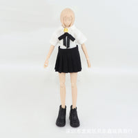 1/12兵人衬衫短裙6寸BJD12分娃衣服手办模型机娘SHF可动人偶衣服