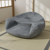 Pressure Relief Memory Foam Zafu Soft Textile Cross-Legged Floor Seat for Meditators, Home