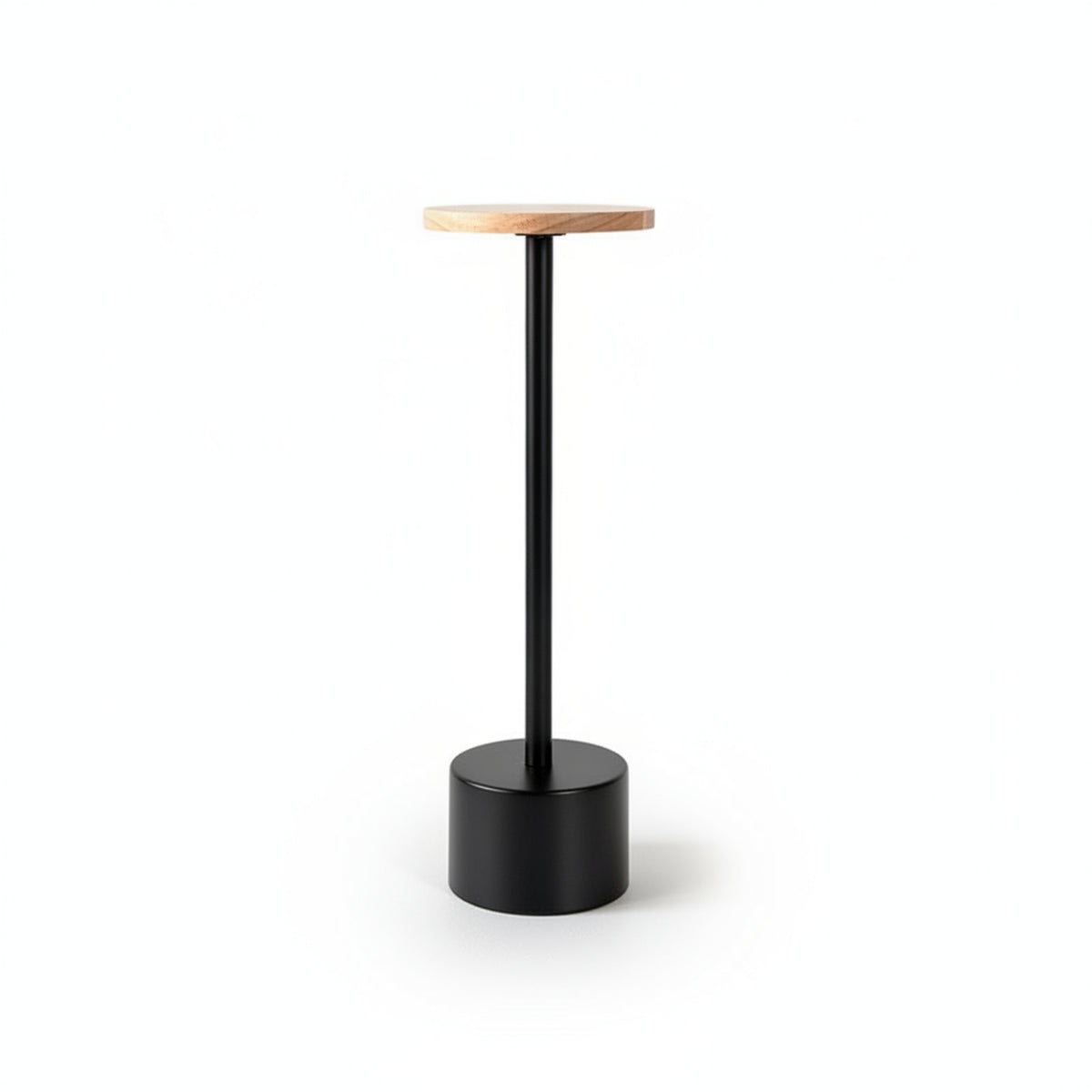 Decorative Hat Display Matte Black Tabletop Hat Stand Wood Top