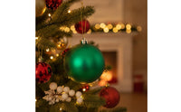 Christmas Ornament Ball Matte Christmas Ball Ornaments Ornament with Hanging Cap Decorative for Window Displays, Party Decor