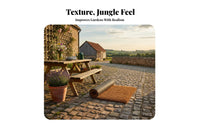 Simulated Thatch Eaves Realistic Look Artificial Thatch Tile Weather Resistant Faux Straw Roof Panel for Contractors, DIY Hobbyists, Gazebo