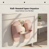 Bathroom No-Drill Suction Slipper Rack, Wall Shoe Organizer, Drainage Shelf