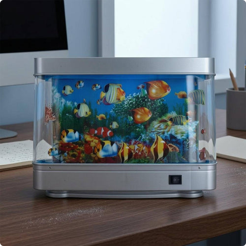 Desktop Aquatic Lamp Plugat Home Decoration Easy to Set Up