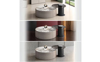 2 Pieces Round Coffee Table Modern Coffee Table Set Minimalist Nesting Tables for Living Room, Lounge